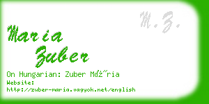 maria zuber business card